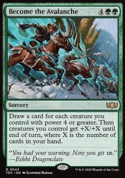 Become the Avalanche - Commander: Tarkir: Dragonstorm (Rare) [TDC-43]