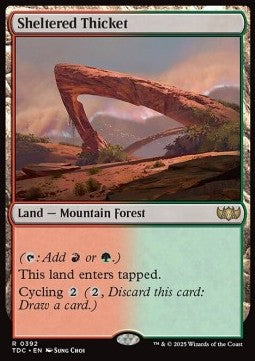 Sheltered Thicket - Commander: Tarkir: Dragonstorm (Rare) [TDC-392]