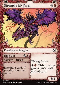 Stormshriek Feral // Flush Out - Tarkir: Dragonstorm: Extras (Common) [XTDM-304]