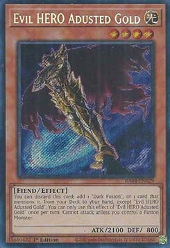 Evil HERO Adusted Gold (V.3 - Secret Rare) - Quarter Century Stampede (Secret Rare) [RA04-029]
