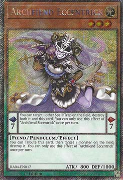 Archfiend Eccentrick (V.4 - Platinum Secret Rare) - Quarter Century Stampede (Platinum Secret Rare) [RA04-017]