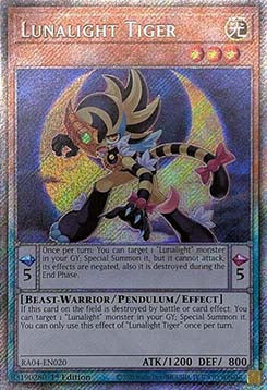 Lunalight Tiger (V.4 - Platinum Secret Rare) - Quarter Century Stampede (Platinum Secret Rare) [RA04-020]