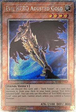 Evil HERO Adusted Gold (V.4 - Platinum Secret Rare) - Quarter Century Stampede (Platinum Secret Rare) [RA04-029]