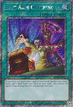 Left Arm Offering (V.4 - Platinum Secret Rare) - Quarter Century Stampede (Platinum Secret Rare) [RA04-086]