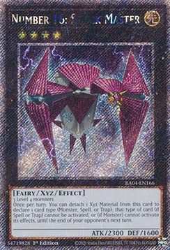 Number 16: Shock Master (V.1 - Platinum Secret Rare) - Quarter Century Stampede (Platinum Secret Rare) [RA04-166]