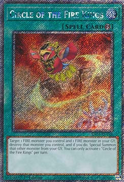 Circle of the Fire Kings (V.1 - Platinum Secret Rare) - Quarter Century Stampede (Platinum Secret Rare) [RA04-195]