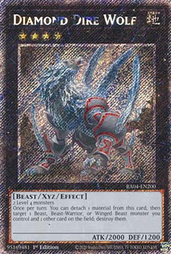 Diamond Dire Wolf (V.1 - Platinum Secret Rare) - Quarter Century Stampede (Platinum Secret Rare) [RA04-200]