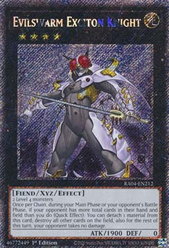 Evilswarm Exciton Knight (V.1 - Platinum Secret Rare) - Quarter Century Stampede (Platinum Secret Rare) [RA04-212]