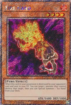 Fire Hand (V.1 - Platinum Secret Rare) - Quarter Century Stampede (Platinum Secret Rare) [RA04-224]