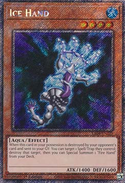 Ice Hand (V.1 - Platinum Secret Rare) - Quarter Century Stampede (Platinum Secret Rare) [RA04-225]