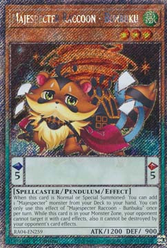Majespecter Raccoon - Bunbuku (V.1 - Platinum Secret Rare) - Quarter Century Stampede (Platinum Secret Rare) [RA04-259]