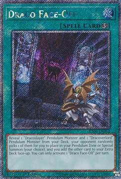 Draco Face-Off (V.1 - Platinum Secret Rare) - Quarter Century Stampede (Platinum Secret Rare) [RA04-262]