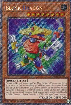 Block Dragon (V.1 - Platinum Secret Rare) - Quarter Century Stampede (Platinum Secret Rare) [RA04-268]
