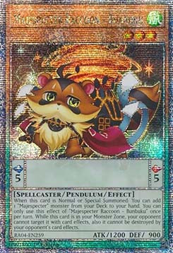 Majespecter Raccoon - Bunbuku (V.2 - Quarter Century Secret Rare) - Quarter Century Stampede (Quarter Century Secret Rare) [RA04-259]