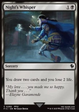 Night's Whisper - Commander: Magic: The Gathering - FINAL FANTASY (Common) [FIC-280]