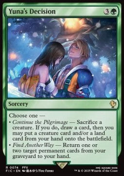 Yuna's Decision - Commander: Magic: The Gathering - FINAL FANTASY (Rare) [FIC-74]