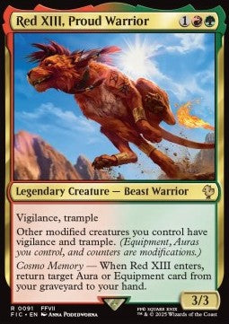 Red XIII, Proud Warrior - Commander: Magic: The Gathering - FINAL FANTASY (Rare) [FIC-91]