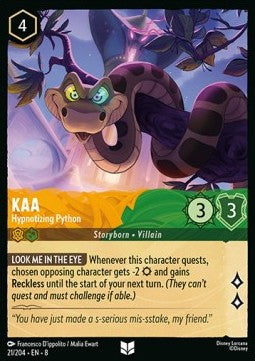 Kaa - Hypnotizing Python - Reign of Jafar (Uncommon) [8JAF-21]