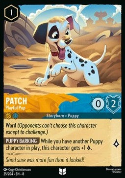 Patch - Playful Pup - Reign of Jafar (Uncommon) [8JAF-25]