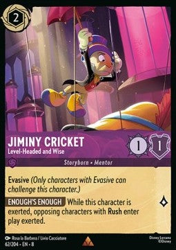 Jiminy Cricket - Level-Headed and Wise - Reign of Jafar (Rare) [8JAF-62]