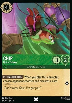 Chip - Quick Thinker - Reign of Jafar (Uncommon) [8JAF-97]