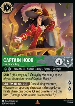 Captain Hook - The Pirate King (V.1) - Reign of Jafar (Rare) [8JAF-109]