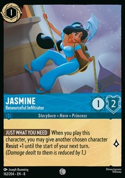 Jasmine - Resourceful Infiltrator - Reign of Jafar (Common) [8JAF-162]