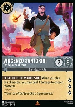 Vincenzo Santorini - The Explosives Expert - Reign of Jafar (Rare) [8JAF-197]