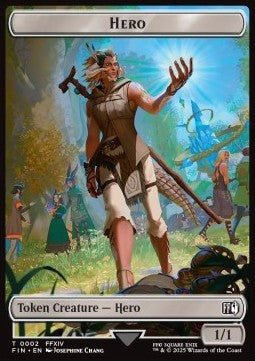 Hero Token (W 1/1) // Treasure Token (V.1) - Magic: The Gathering - FINAL FANTASY: Tokens (Token) [TFIN-T 2/23]