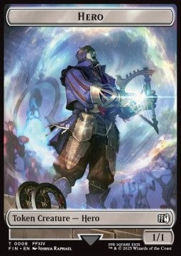 Hero Token (W 1/1) // Treasure Token (V.7) - Magic: The Gathering - FINAL FANTASY: Tokens (Token) [TFIN-T 8/23]