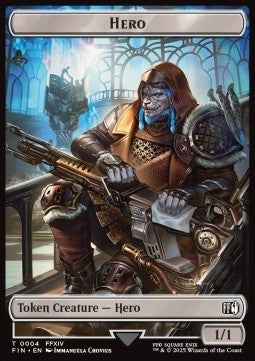 Hero Token (W 1/1) // Moogle Token (W 1/2) (V.1) - Magic: The Gathering - FINAL FANTASY: Tokens (Token) [TFIN-T 4/11]