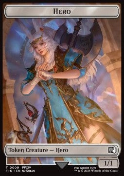Hero Token (W 1/1) // Bird Token (G 2/2) (V.4) - Magic: The Gathering - FINAL FANTASY: Tokens (Token) [TFIN-T 9/17]
