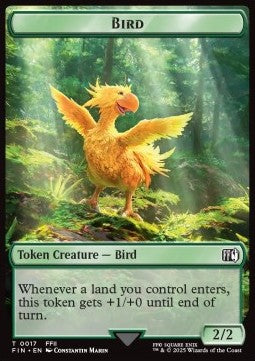 Bird Token (G 2/2) // Wizard Token (B 0/1) (V.3) - Magic: The Gathering - FINAL FANTASY: Tokens (Token) [TFIN-T 17/14]