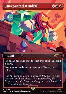 Unexpected Windfall (V.1) - Secret Lair Drop Series: The Sonic Superdrop (Rare) [SLDTS-2092]