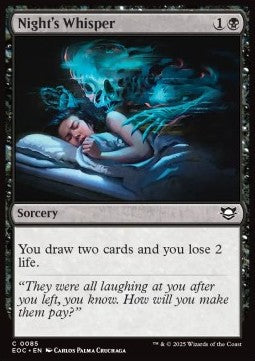Night's Whisper - Commander: Edge of Eternities (Common) [EOC-85]