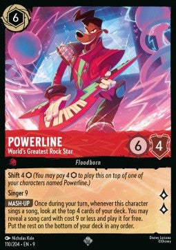 Powerline - World's Greatest Rock Star (V.1) - Fabled (Super Rare) [9FAB-110]