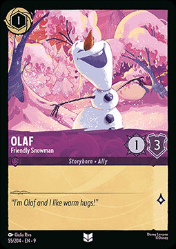 Olaf - Friendly Snowman - Fabled (Uncommon) [9FAB-55]