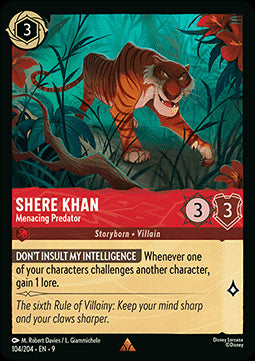 Shere Khan - Menacing Predator - Fabled (Rare) [9FAB-104]