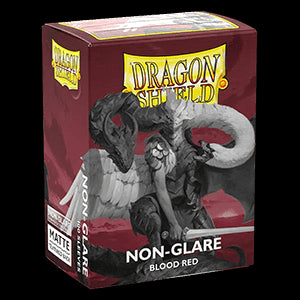 100 Dragon Shield Sleeves - Matte Blood Red (Non-Glare)