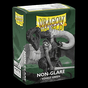 100 Dragon Shield Sleeves - Matte Forest Green (Non-Glare)