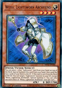 Weiss, Lightsworn Archfiend - 2025 Mega-Pack Tin (Ultra Rare) [MP25-186]