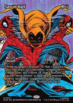 Saw in Half - Magic: The Gathering | Marvel's Spider-Man: Source Material Cards (Mythic) [MAR-21]