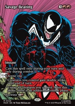 Savage Beating - Magic: The Gathering | Marvel's Spider-Man: Source Material Cards (Mythic) [MAR-26]