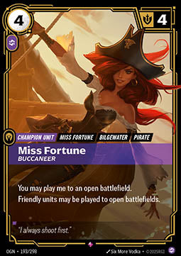 Miss Fortune, Buccaneer (V.1 - Rare) - Origins (Rare) [OGN-193]