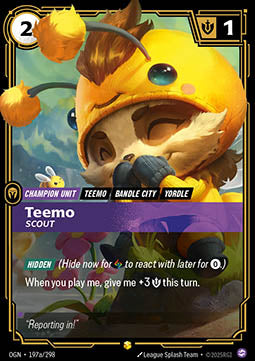 Teemo, Scout (V.2 - Showcase) - Origins (Showcase) [OGN-197a]