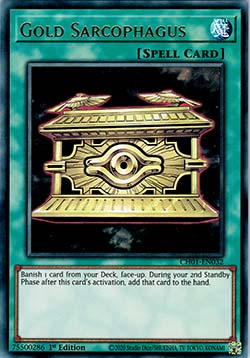 Gold Sarcophagus - THE CHRONICLES DECK: The Fallen & The Virtuous (All-Foil Edition) (Ultra Rare) [CH01-032]