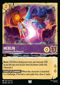 Merlin - Completing His Research (V.1) - Whispers in the Well (Uncommon) [10WHI-058]