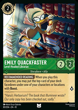 Emily Quackfaster - Level-Headed Librarian - Whispers in the Well (Uncommon) [10WHI-080]