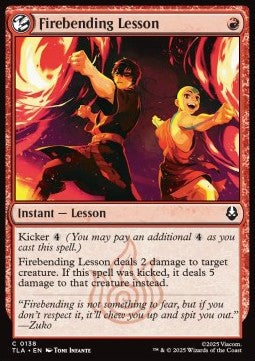 Firebending Lesson - Magic: The Gathering | Avatar: The Last Airbender (Common) [TLA-138]