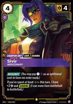Sivir, Mercenary (V.2 - Showcase) - Spiritforged (Showcase) [SFD-143a]
